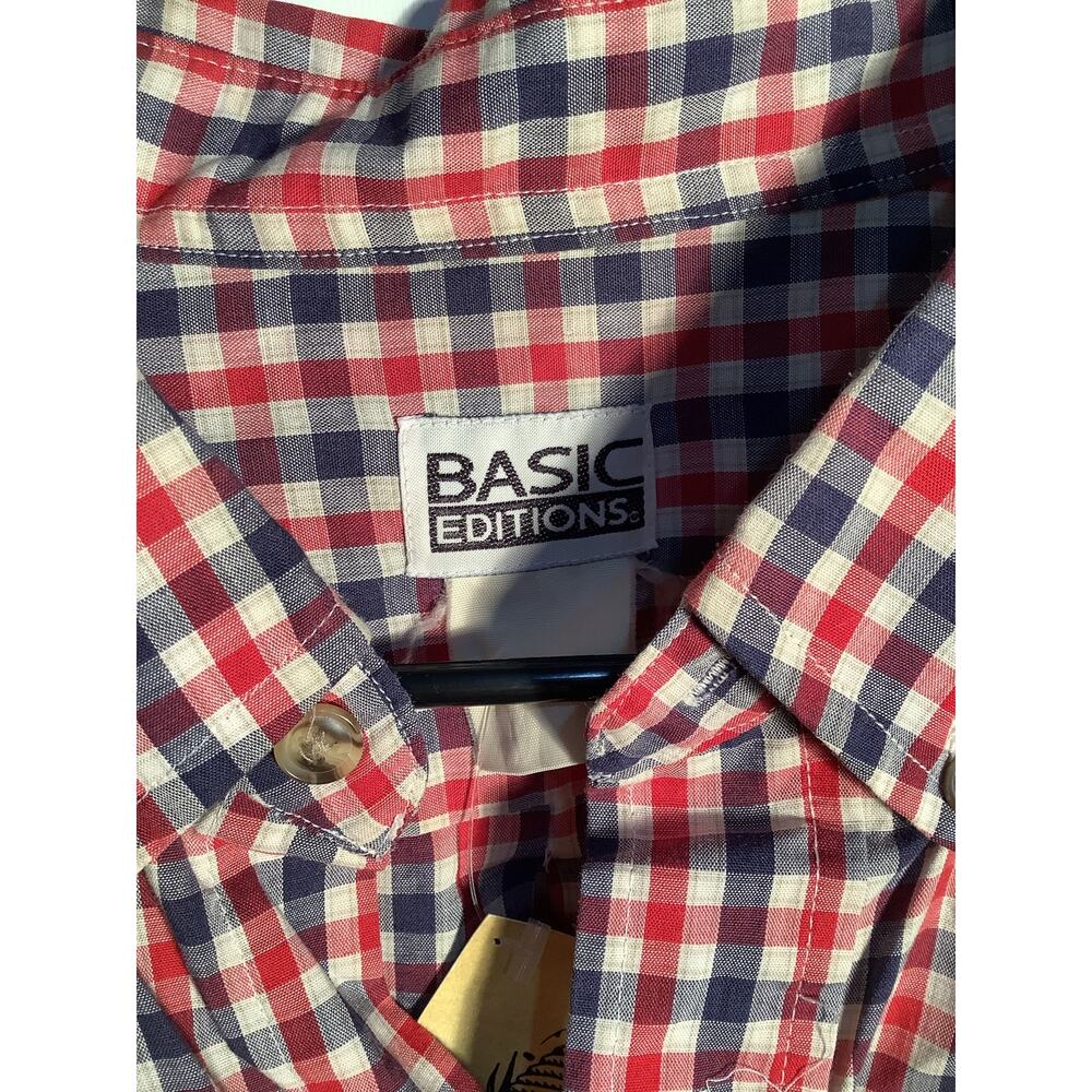 Basic Editions Short Sleeve Button Down - Picture 3 of 3